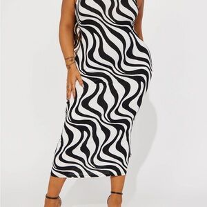Black and White Women's Dress